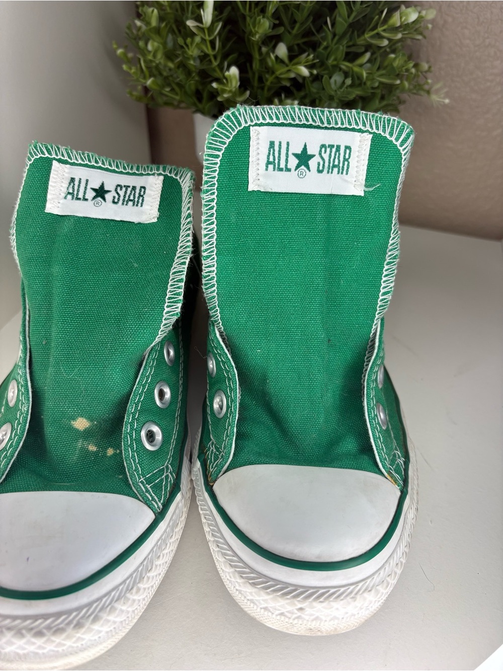 Converse Green Slip-On Canvas Low Top Sneakers - Picture 7 of 10